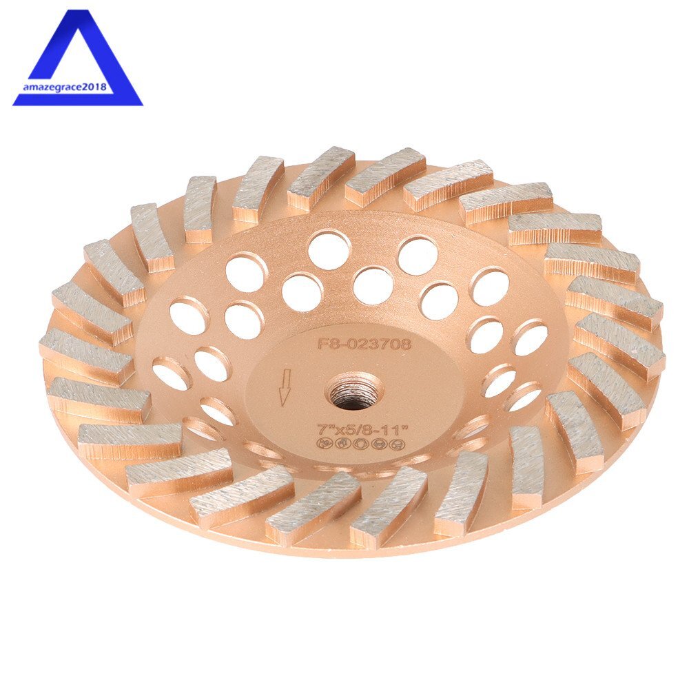 7" Concrete Grinding Cup Wheels 24 Seg Diamond Abrasive Segments 5/8"-11 Arbor