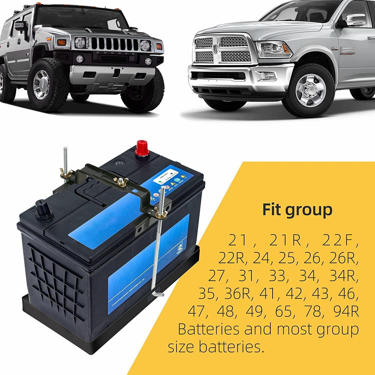 10.6'' Adjustable Car Crossbar Battery Hold Down Bracket Holder Storage 27 CM