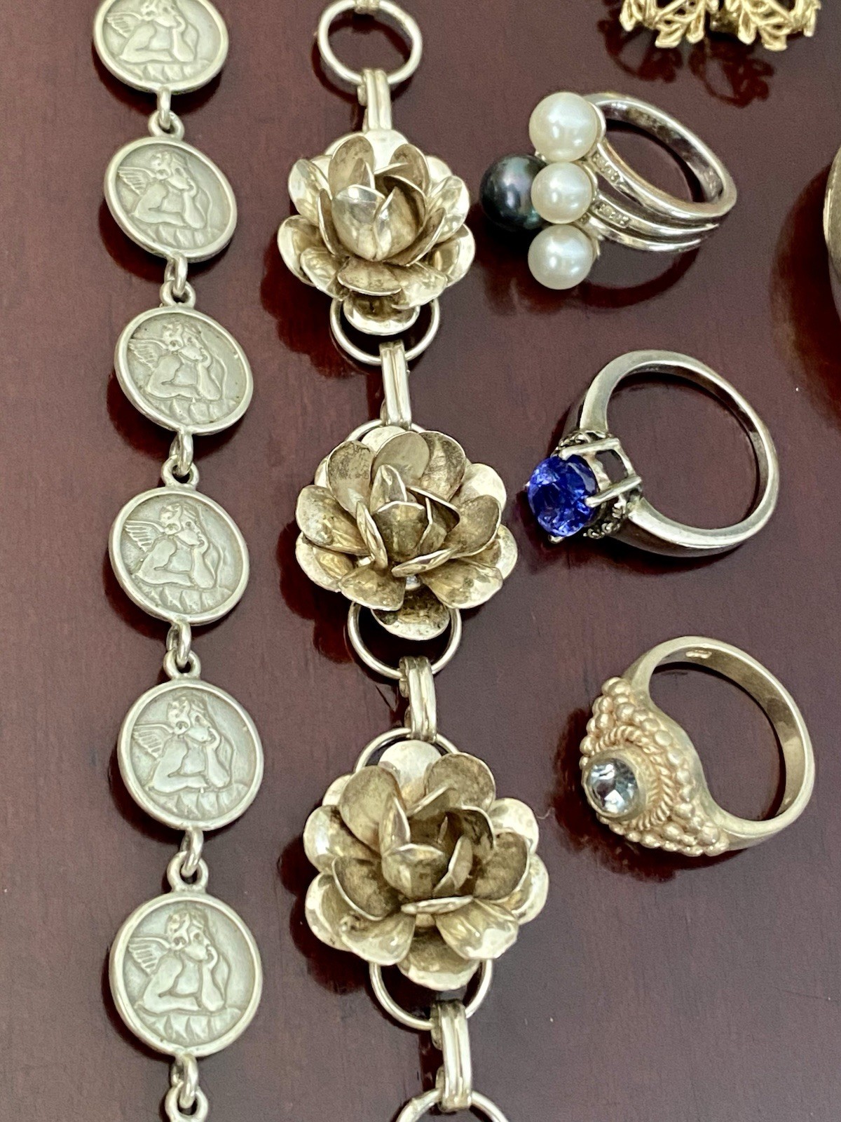 59 grams Sterling Silver Lot 925 Jewelry Rings Bracelets Pendant Earrings