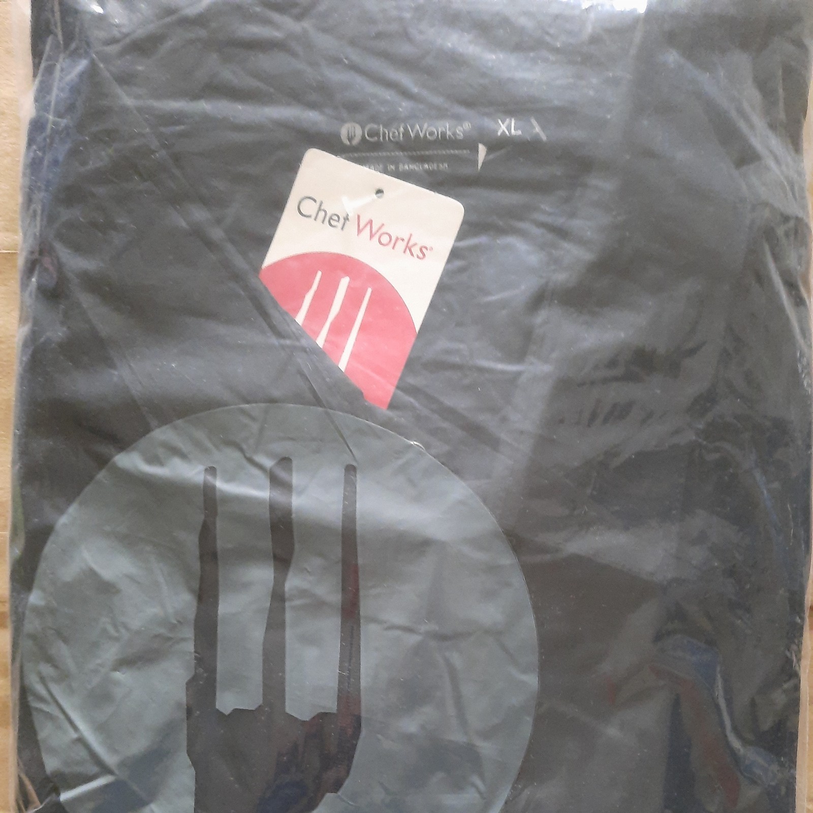 MENS XL Chef Works Shelby Zip Front Shirt. FOH, Busser, Server, Utility, Bar.