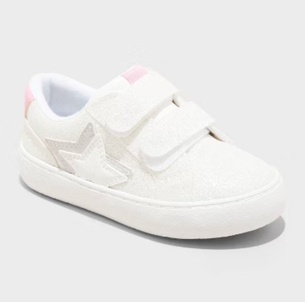 Toddler Sora Glitter Sneakers White - Cat & Jack - CHOOSE SIZE