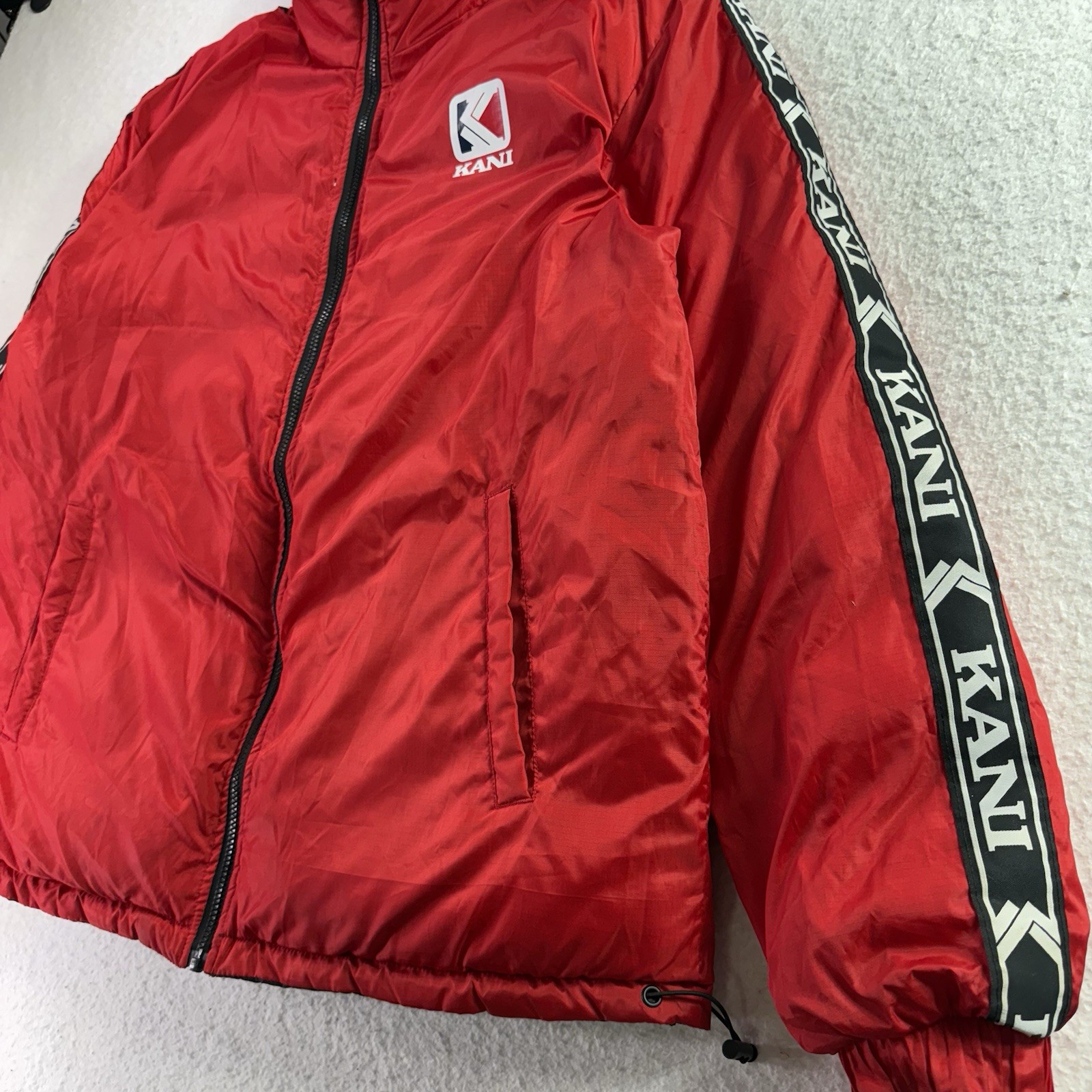 Vintage Karl Kani Sport Men's Reversible Puffer Jacket Size XL Tupac Hip Hop