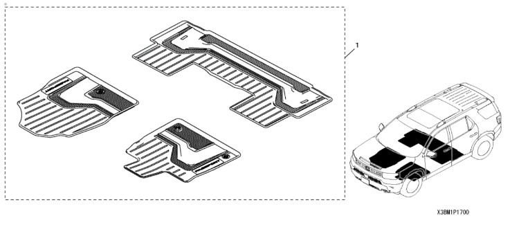 2026 Genuine Honda Passport Trailsport All Season Floor Mats 08P17-3BM-120A