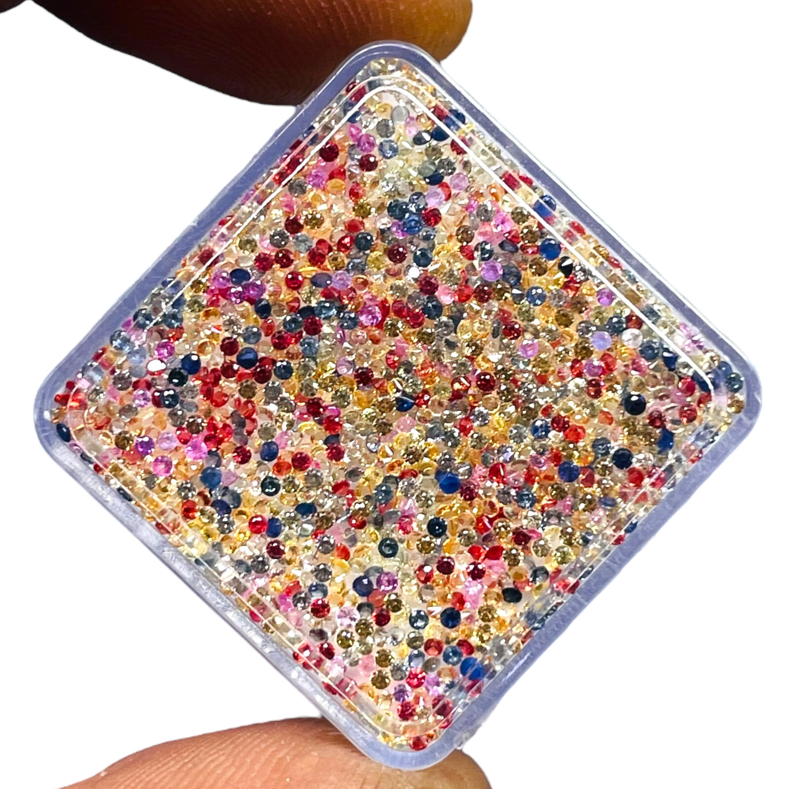 100 Pcs Natural Multi Sapphire 1mm Round Diamond Cut Dazzling Loose Gemstone Lot