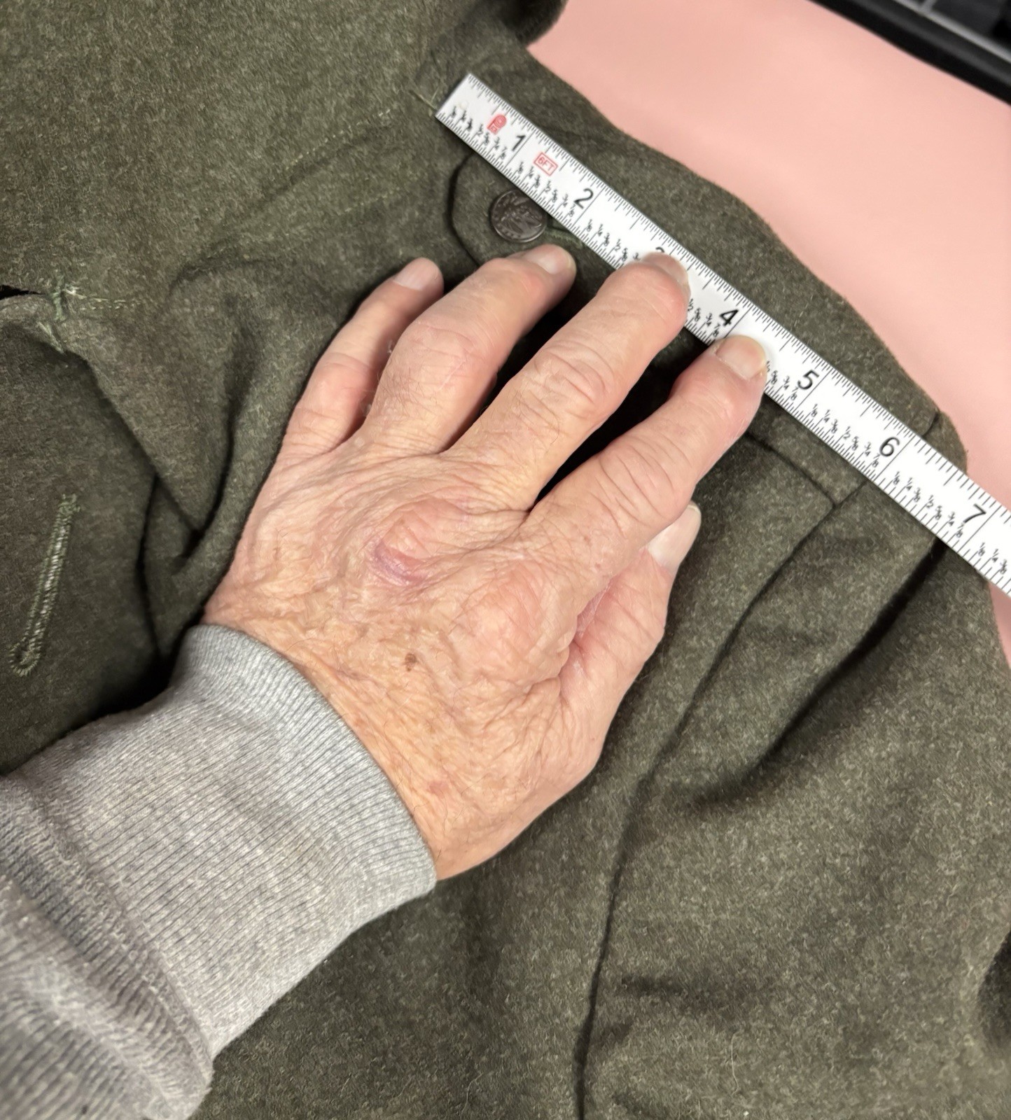 WWII USMC Overcoat 1942-43 Quartermaster 4-L Long Wool Coat