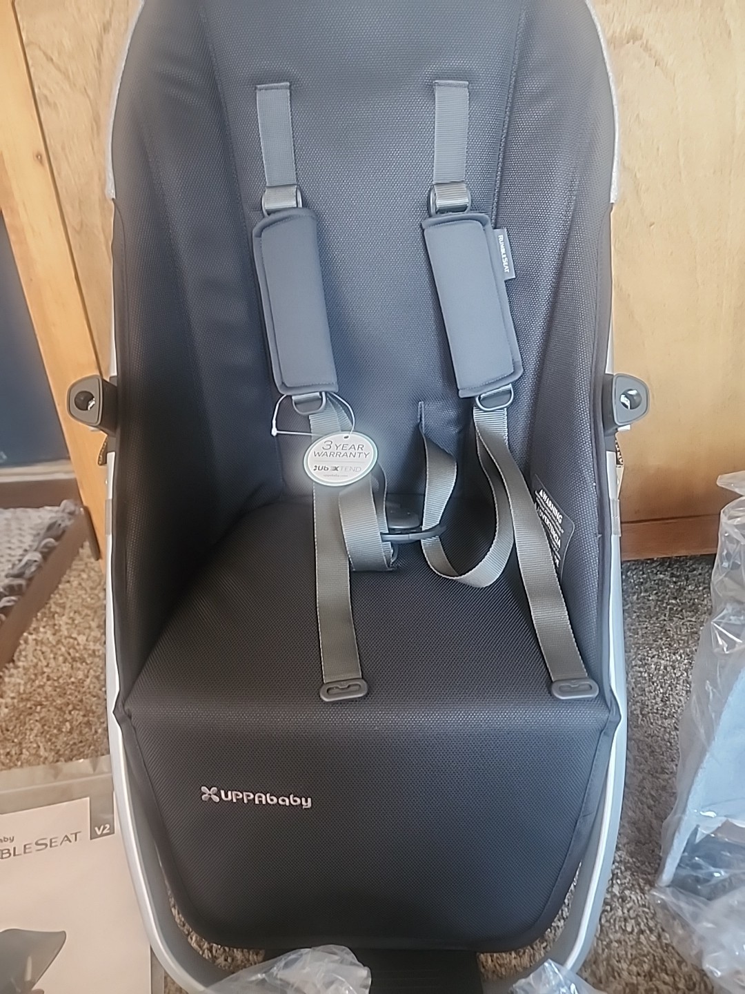 UPPAbaby Vista RumbleSeat V2 w/ Lower Adapters & Bug Shield - Stella Grey -NEW