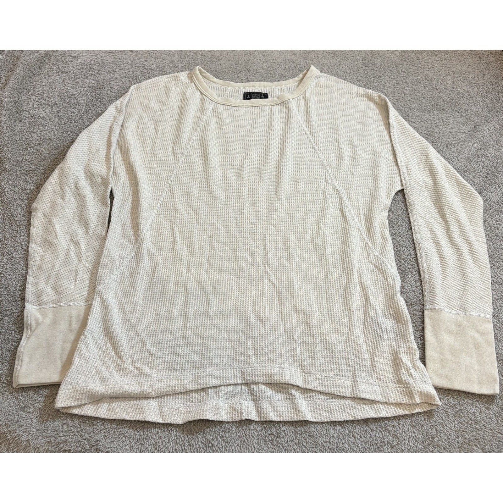 Triple Aught Design TAD Merino Wool Waffle Knit Thermal Shirt Mens L Made USA