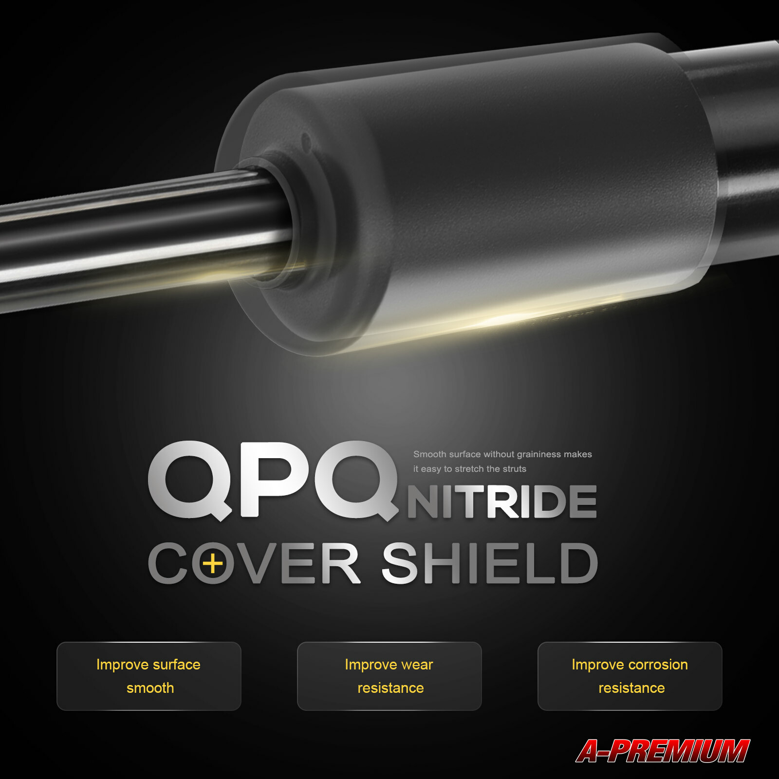 2x Rear Window Glass Lift Supports Struts for Chevy GMC Yukon Cadillac 2000-2006