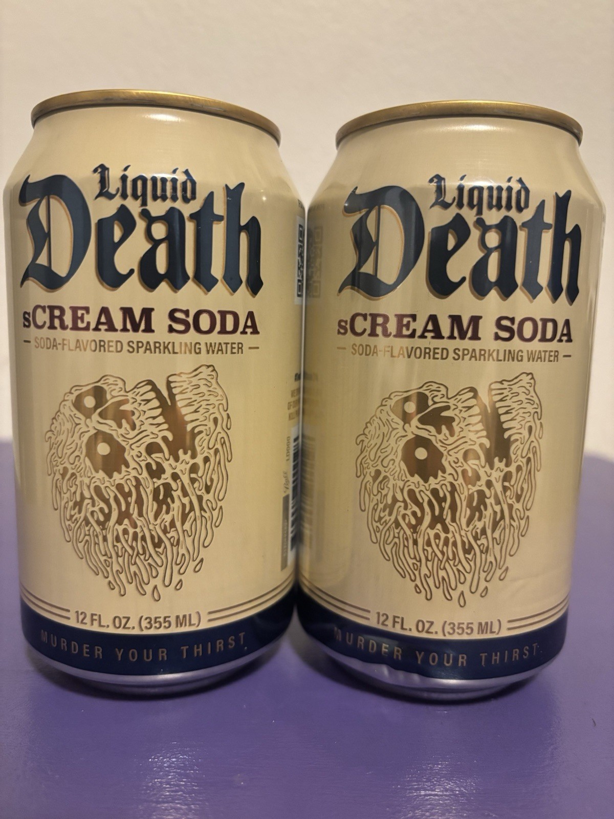 Liquid Death “sCREAM SODA” Soda-Flavored Sparkling Water (2x) 12 oz. Cans