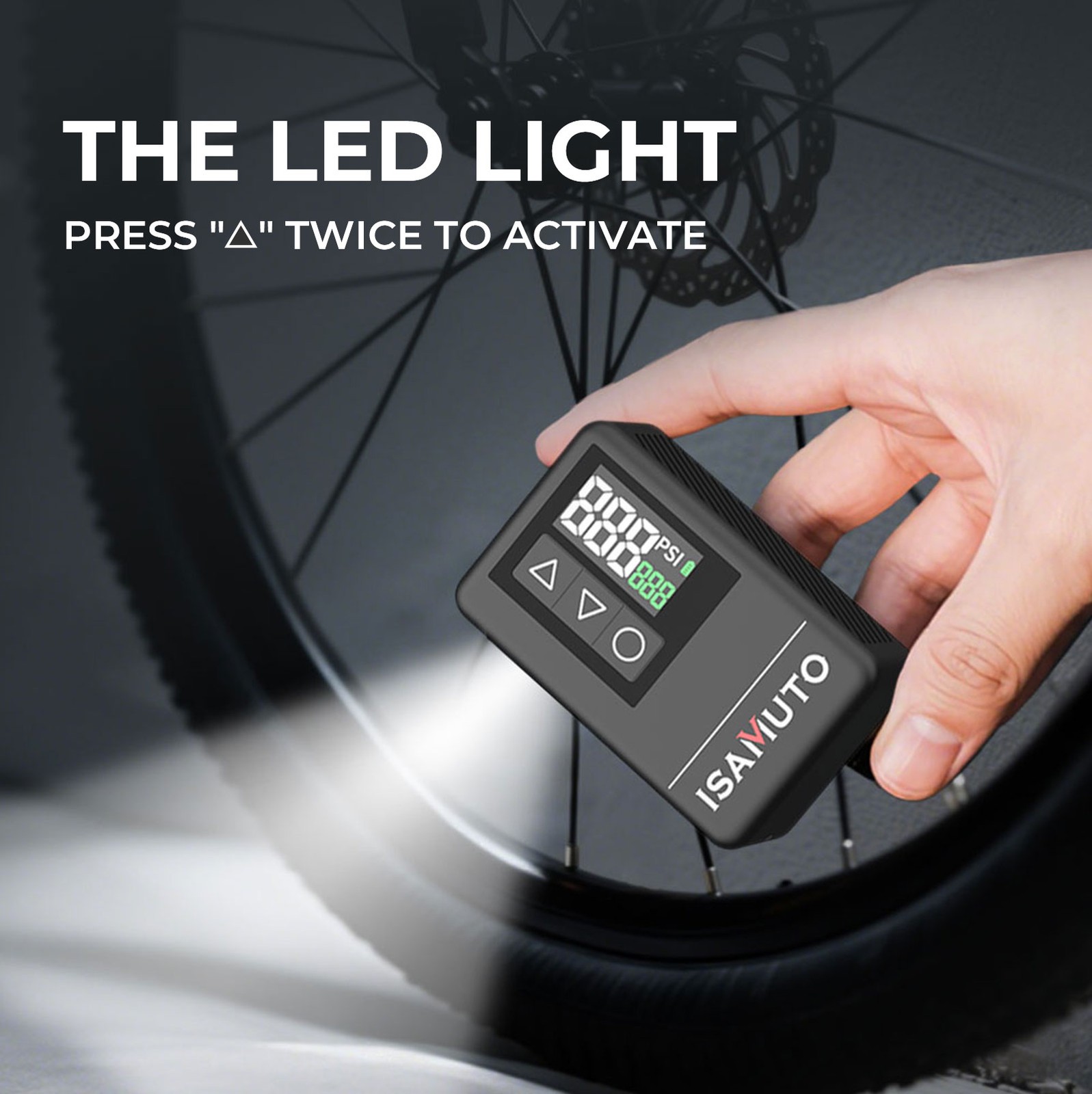 ISAMUTO MINI Portable Bicycle Tire Pump Max 120 PSI Fast Inflation Bike Air Pump