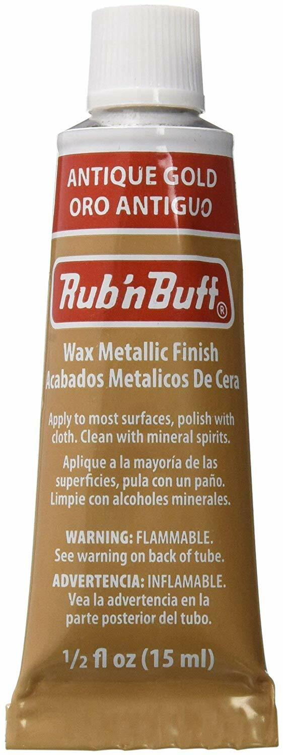 Amaco Rub 'N Buff Wax Metallic Finish, Antique Gold, 0.5-Fluid Ounce