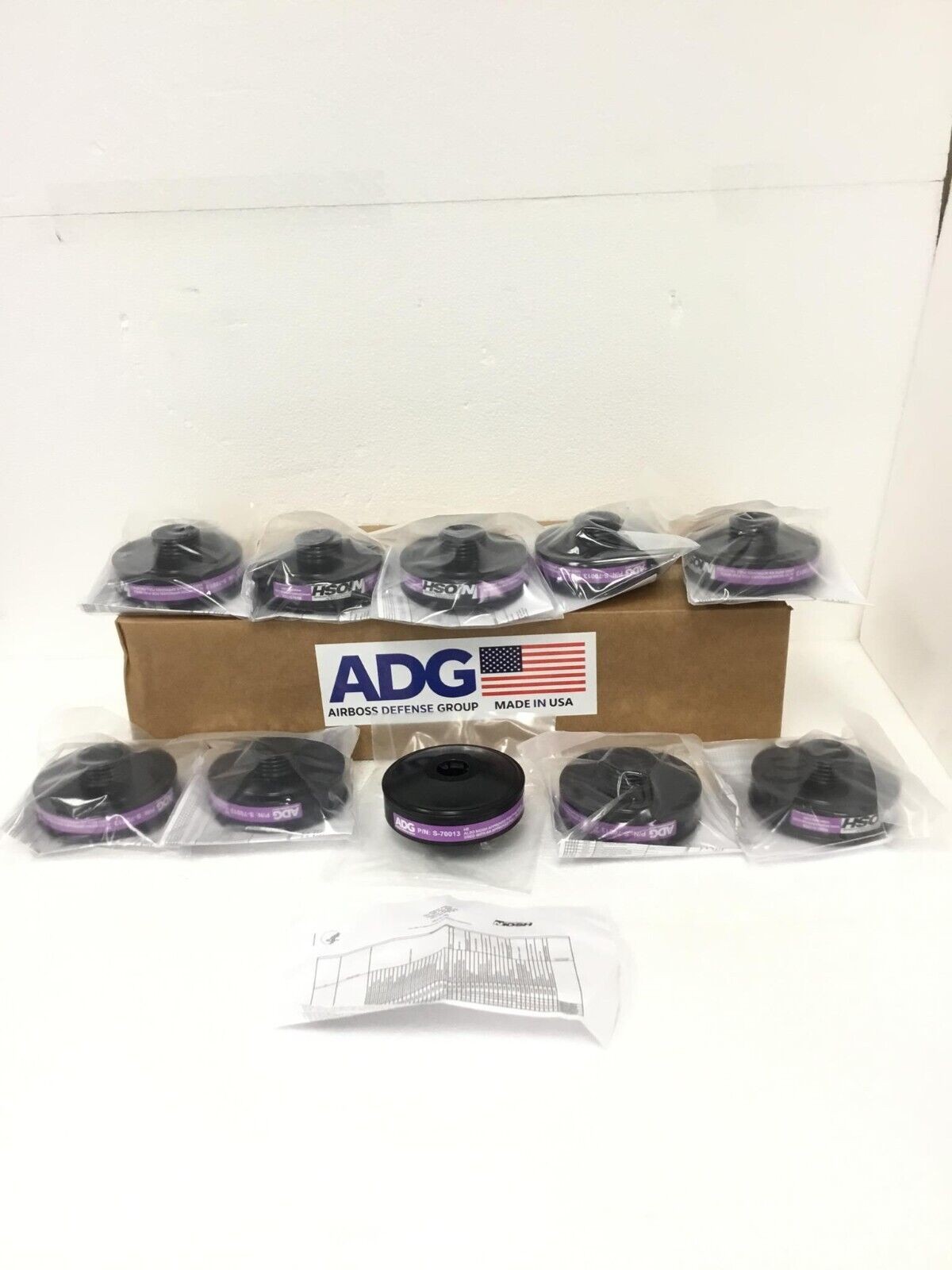 100x NEW AirBoss FlexAir 40mm HE2 Respirator gas Filter Cartridge Niosh FreeShip