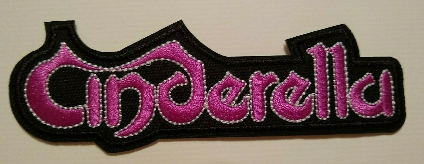 Cinderella~Hair Metal~Embroidered Patch~4 3/4" x 1 1/2"~Iron or Sew On~Quality