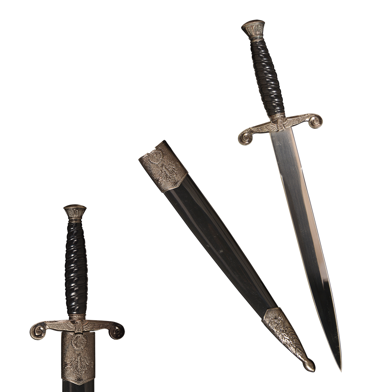 13.8" German WWII ceremonial style S-Steel dagger,Not sharpen, just collection