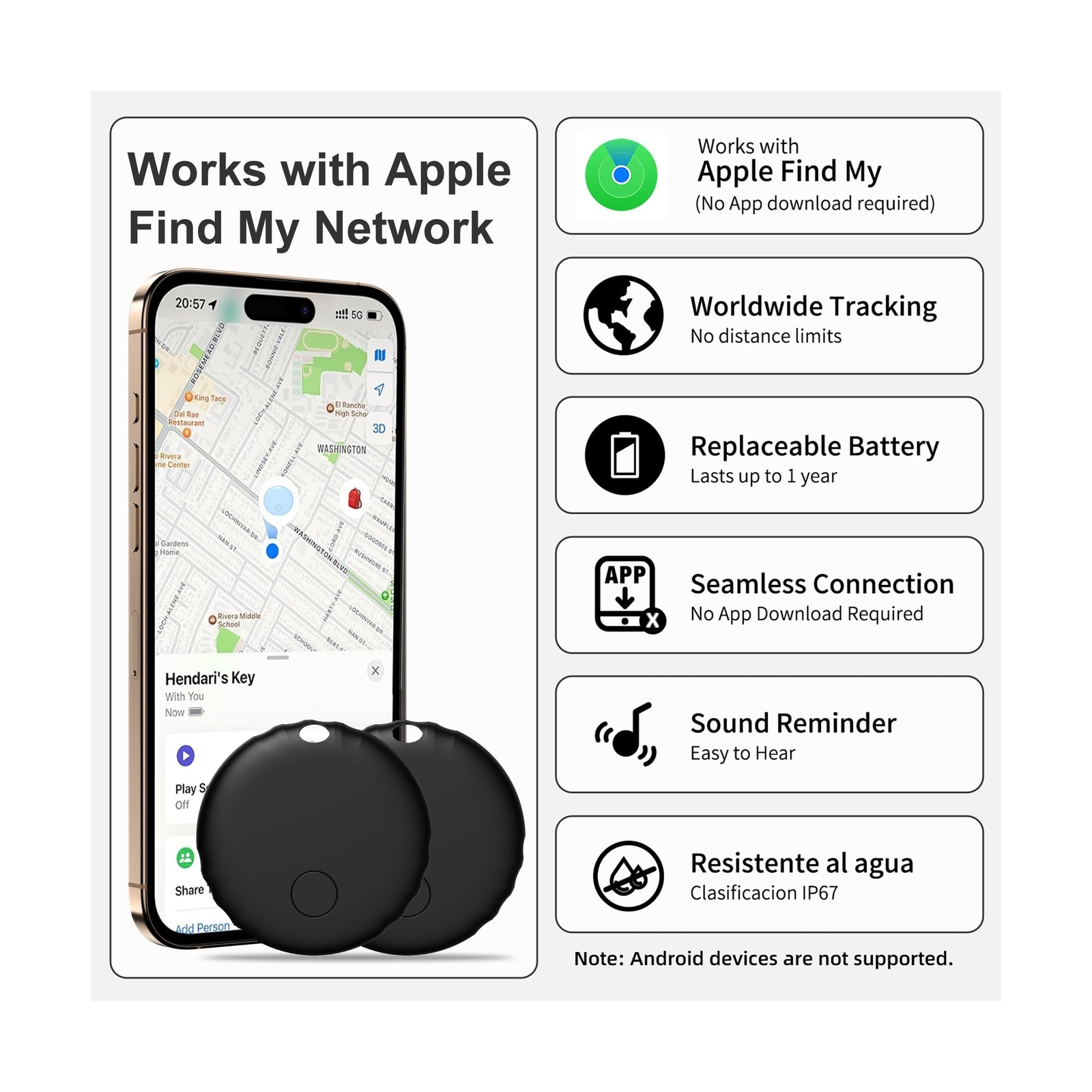 Air Tags, Smart Tag Works with Find My App (iOS Only), Keys Finder and Item L...