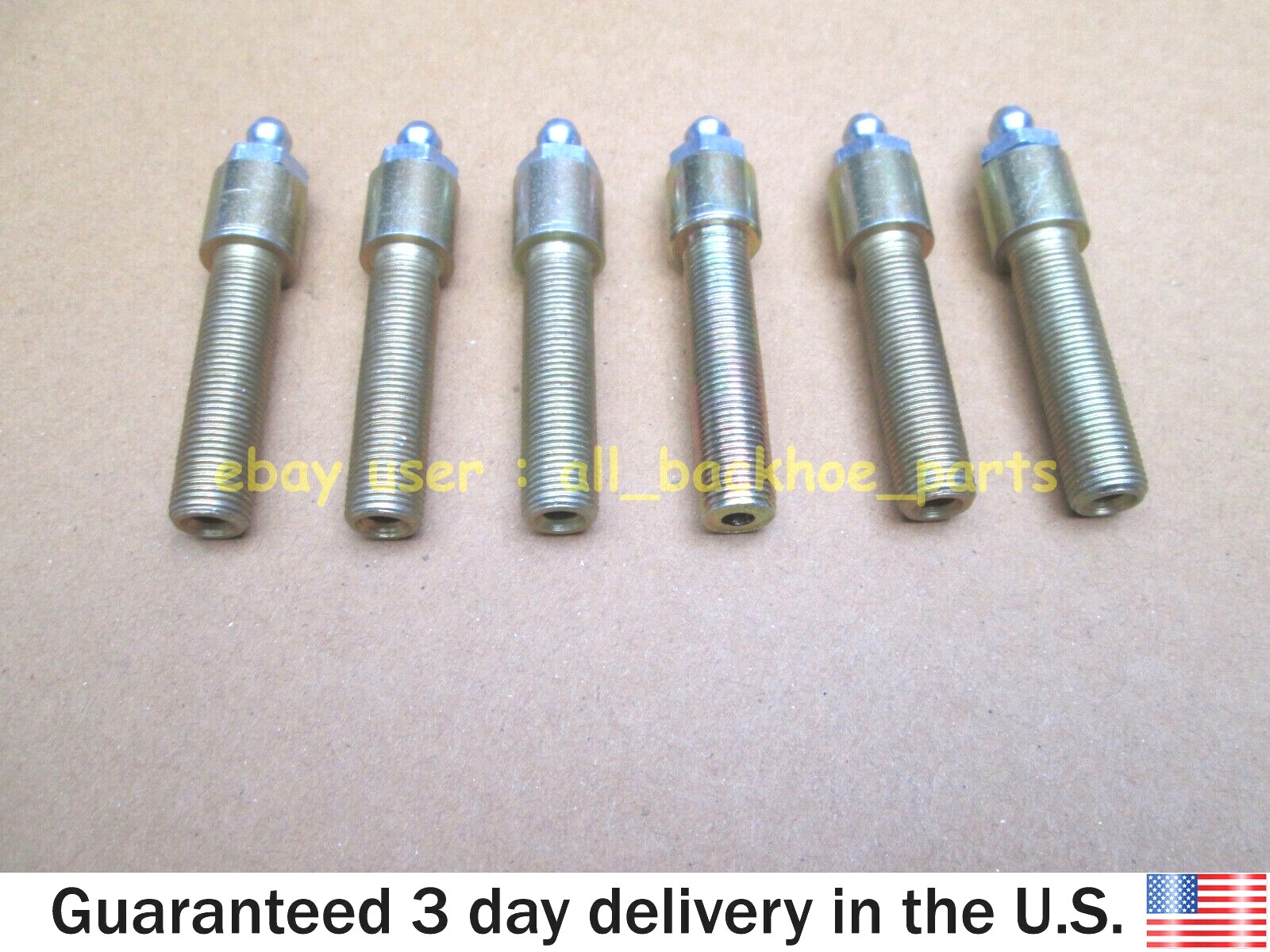 JCB BACKHOE - GREASE ADAPTOR W. 1/8 BSP ZERK, SET OF 6 PCS (816/20049 1450/0001)