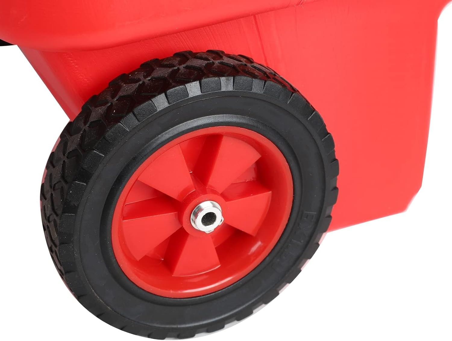 Portable 16 Gallon 60L Fuel Caddy Tank with 12V DC Electric Transfer Pump Red