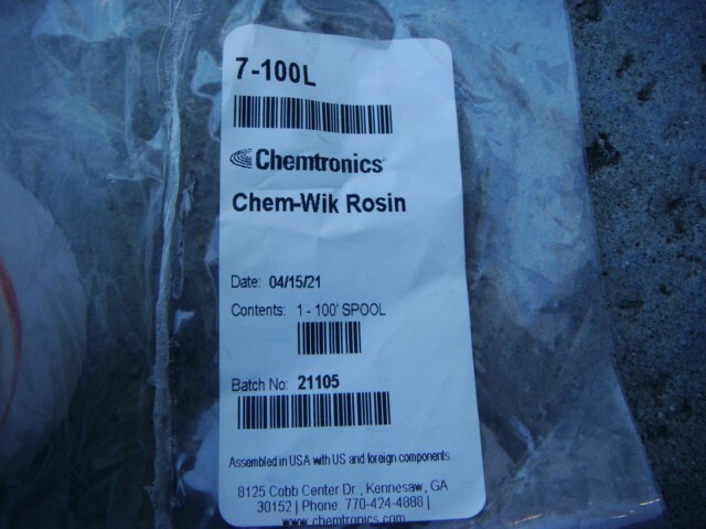 One Spool 100ft CHEMTRONICS 7-100L CHEM-WIK #3 Solder Braid - New Unused