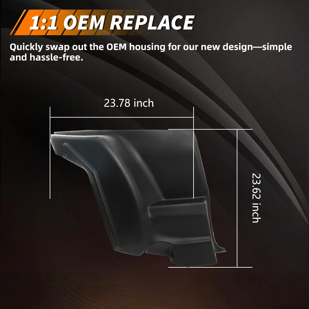 For 72-81 Camaro Firebird L&R Lower Plastic Rear Armrest Seat Side Panels BLACK