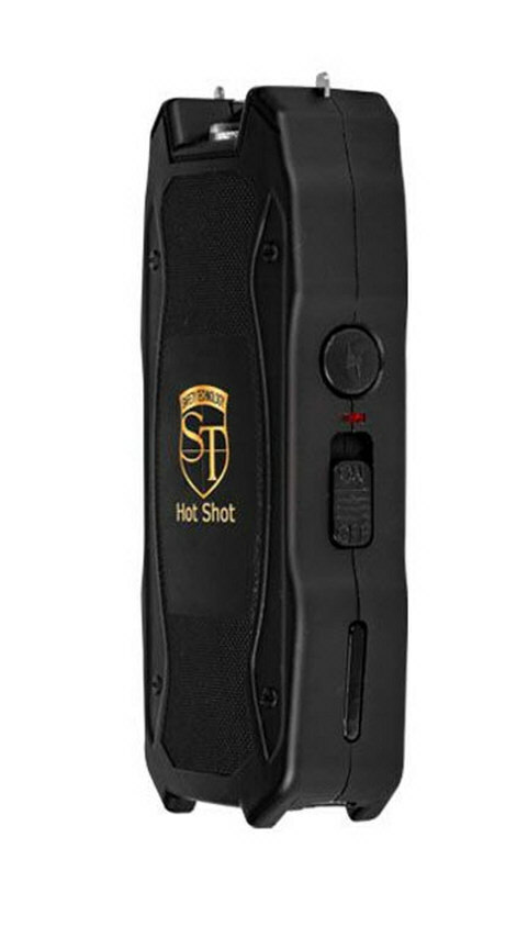 Hot Shot Stun Gun Black with Battery Meter and White Light^ 90 Million Volt NEW#