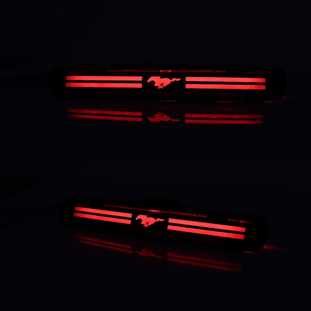 Smoked Lens Pony Red LED Third 3rd Brake Stop Light For 2005-2009 Ford Mustang