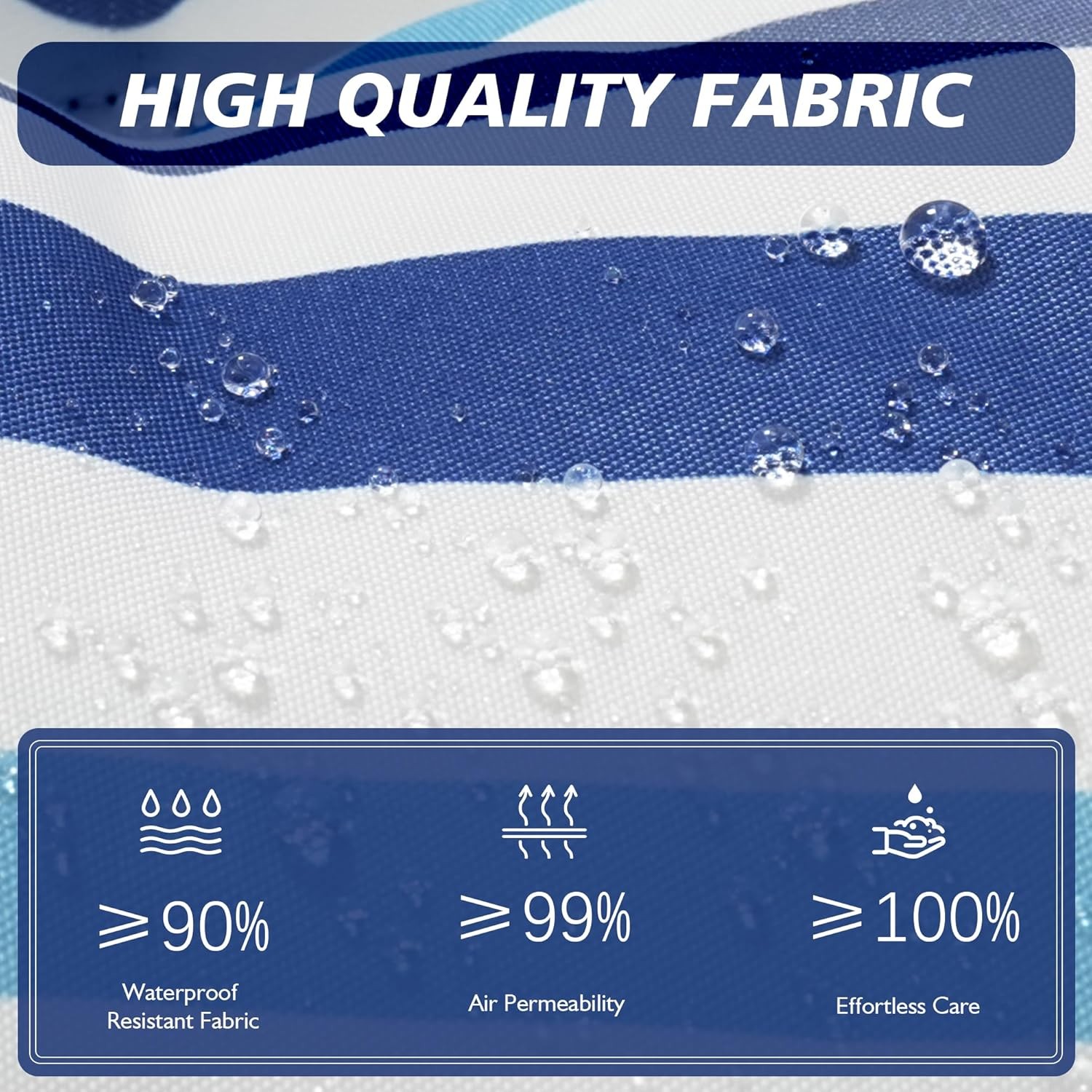 Weather Resistant Adirondack Chair Cushions Set of 2 High Back Rocking Chair