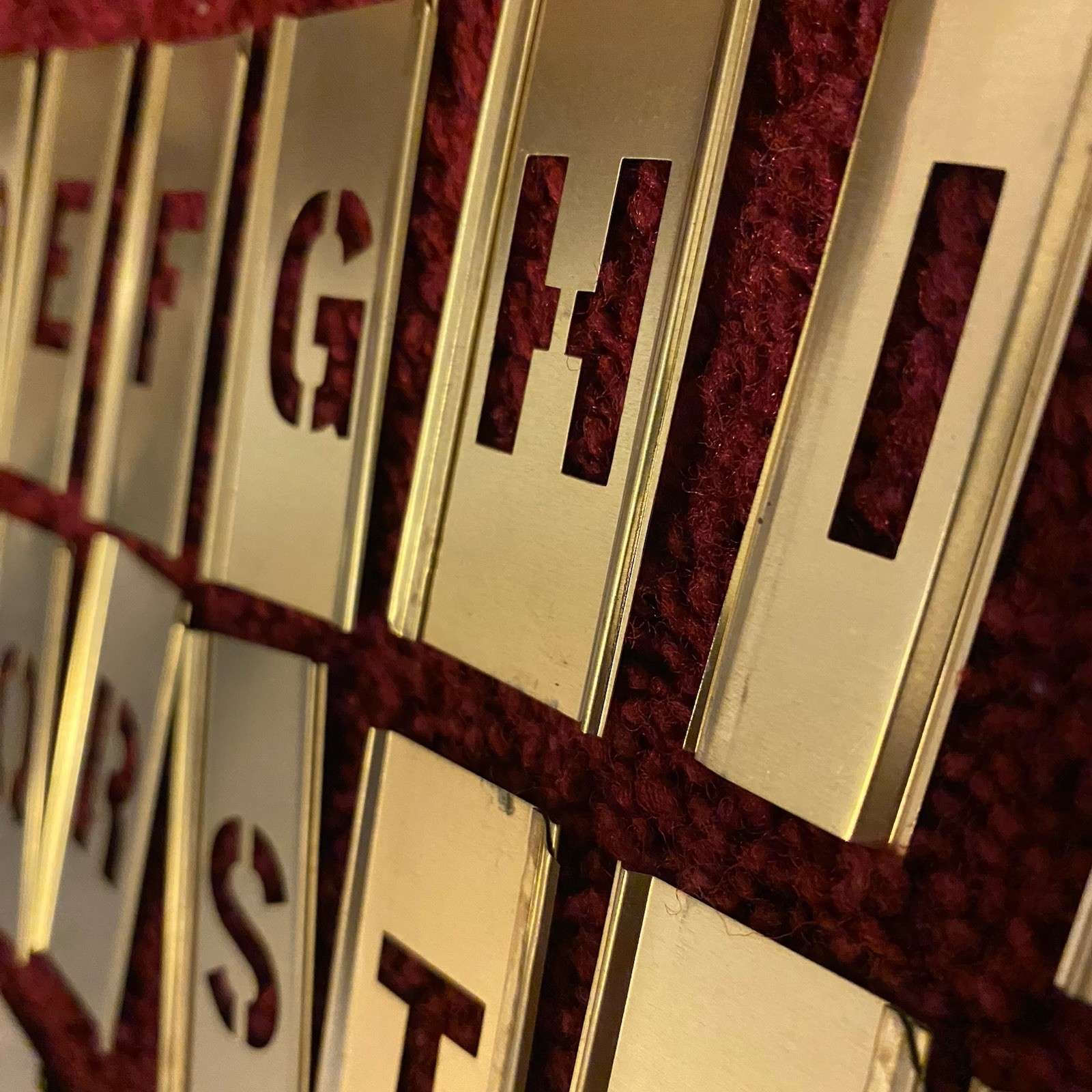 C.H. Hanson Brass Interlocking Stencil Number Set 1/2 Inch