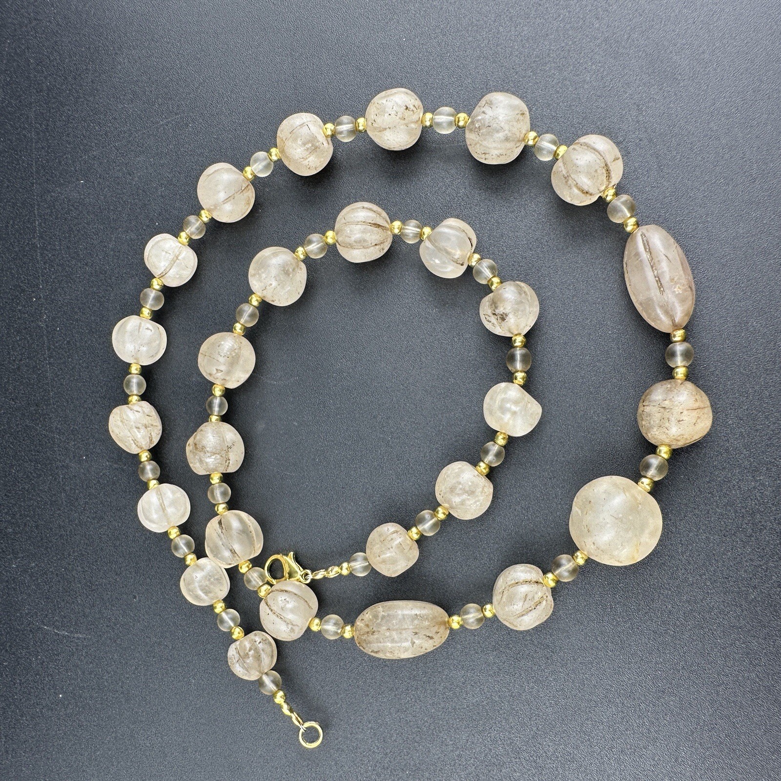 Old Himalayan Regions Crystals ￼ Beads Beads Mala Necklace Rare