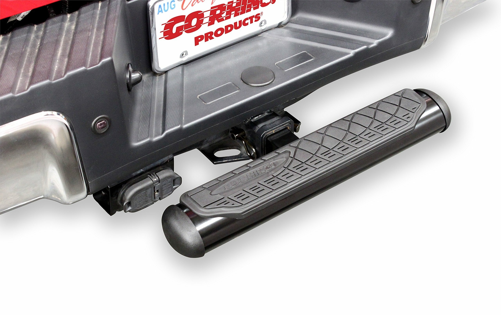 Go Rhino 460B 4" Oval Hitch Step Black Powdercoat Fits 2" Receivers