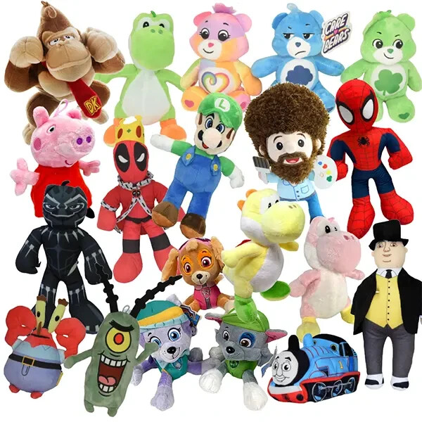 Licensed Bulk Stuffed Animals Plush Toy Variety Pack (6-9") 50 Pc by Toy Barn