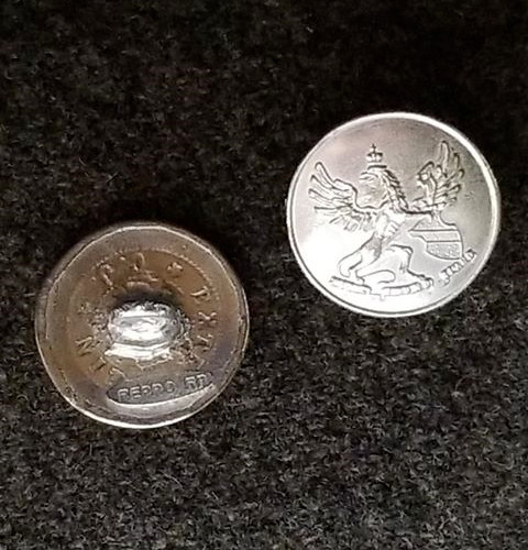 WWI German NCO Baden Corporal/Gefreiter Collar Disk Pair Unpainted