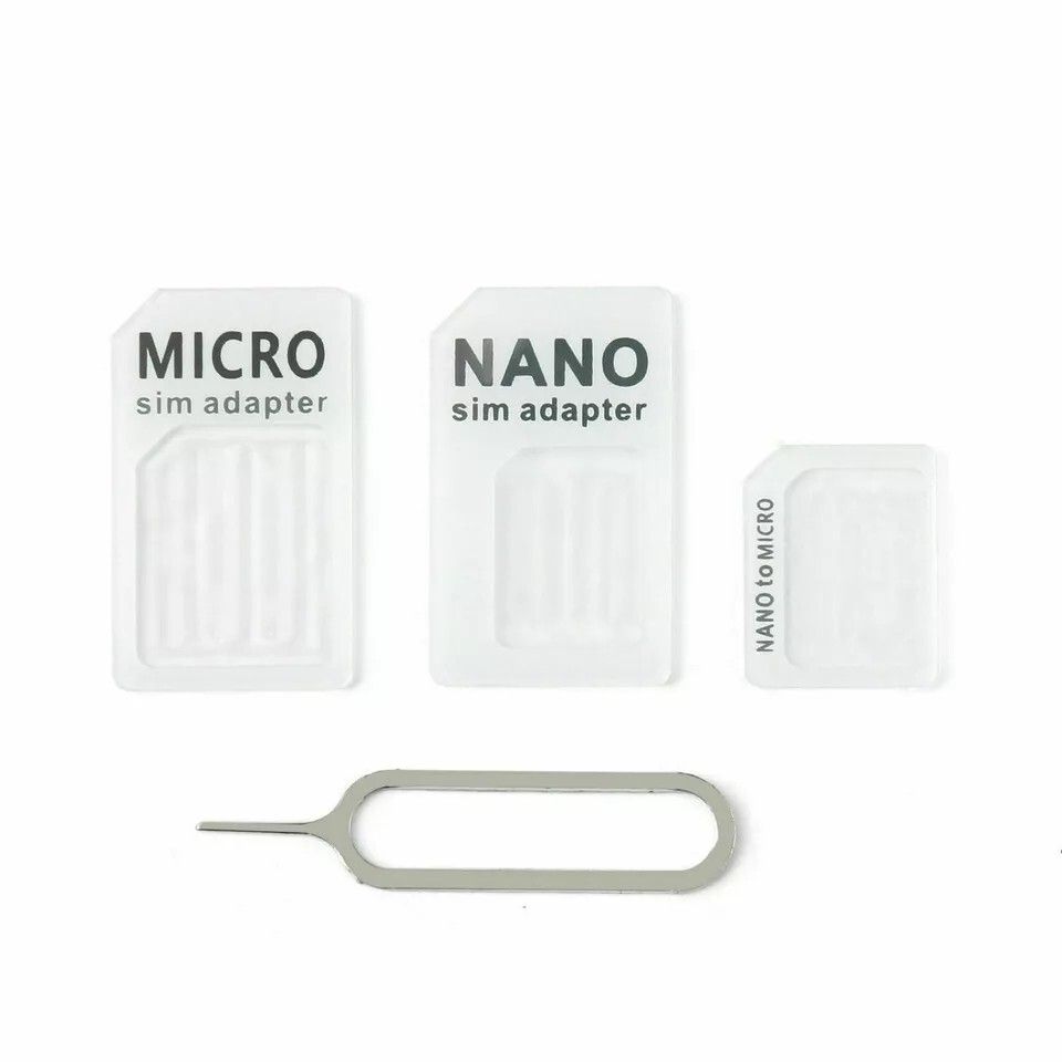 New Nano SIM Card to Micro Standard Adapter Adaptor Converter Set 4 in 1 US