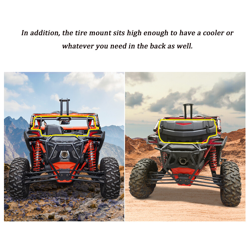 For Can Am Maverick X3 /Max /Turbo/R UTV Spare Tire Carrier Mount Rack 2017-2024