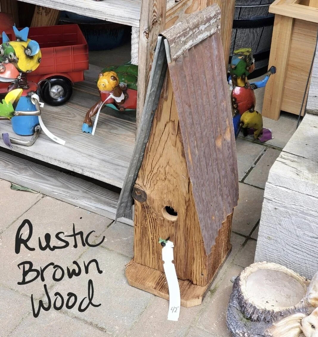 Rustic Extra Large Shanty Birdhouse Made of Reclaimed Wood |Amish Handmade