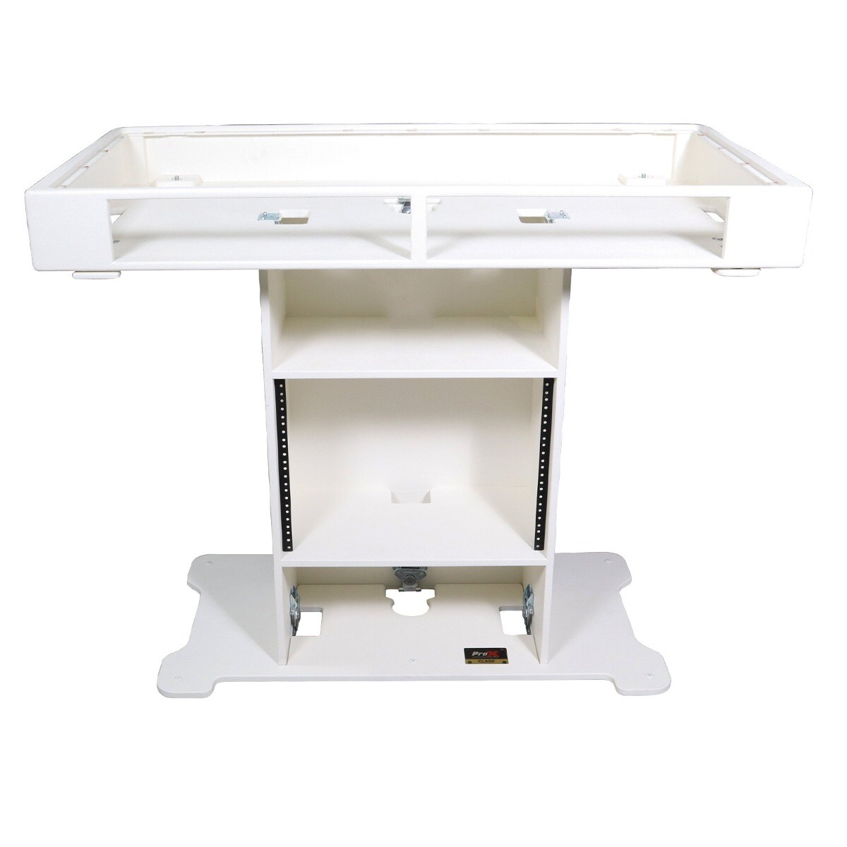 ProX XZF-DJXLCTWCASE DJ Control Tower Frontboard in White w Flight Cases idjnow