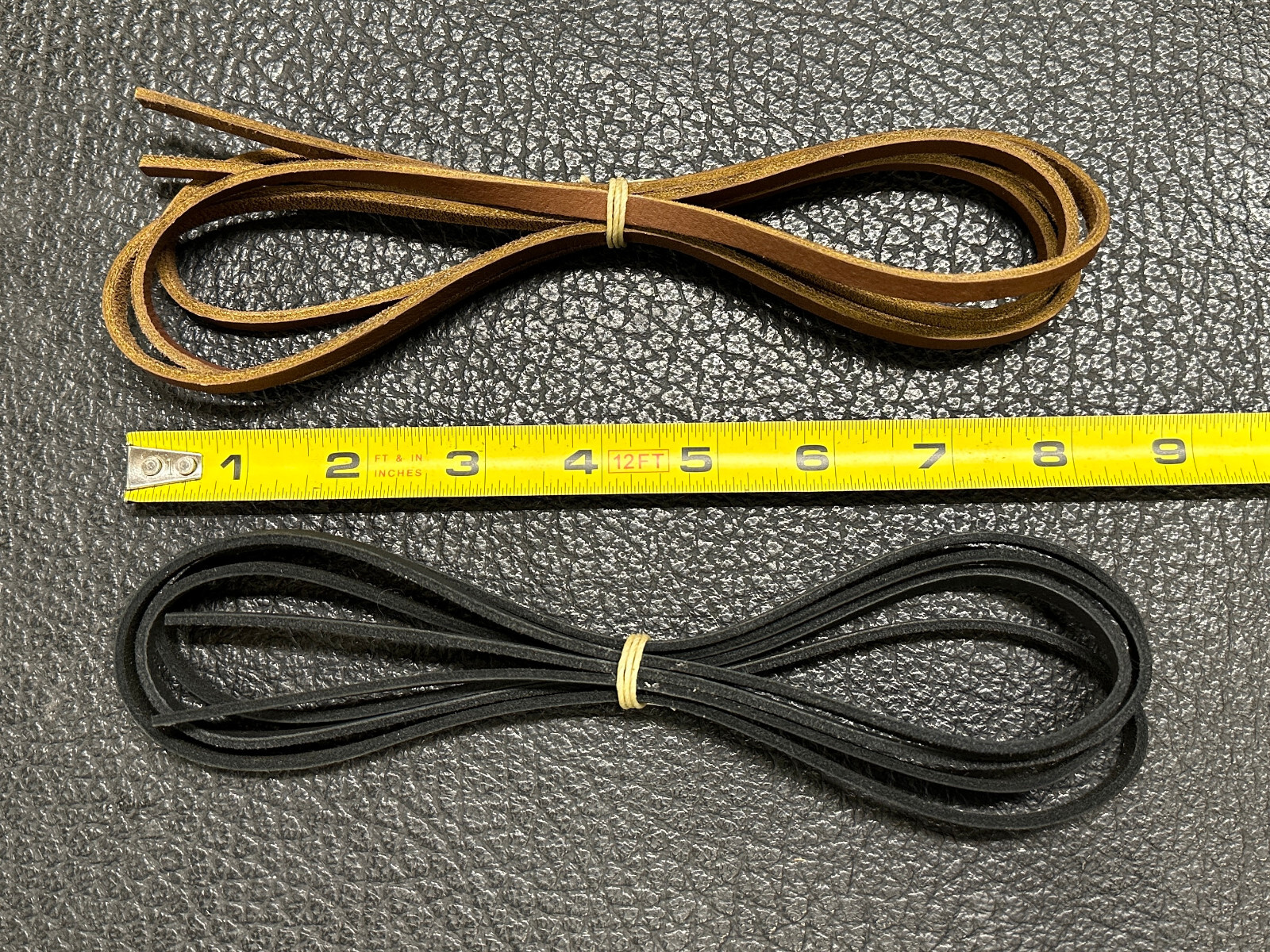 BROWN Genuine Leather Lace 1/4” x 72” Strip Cord Braiding String Lacing 6mm