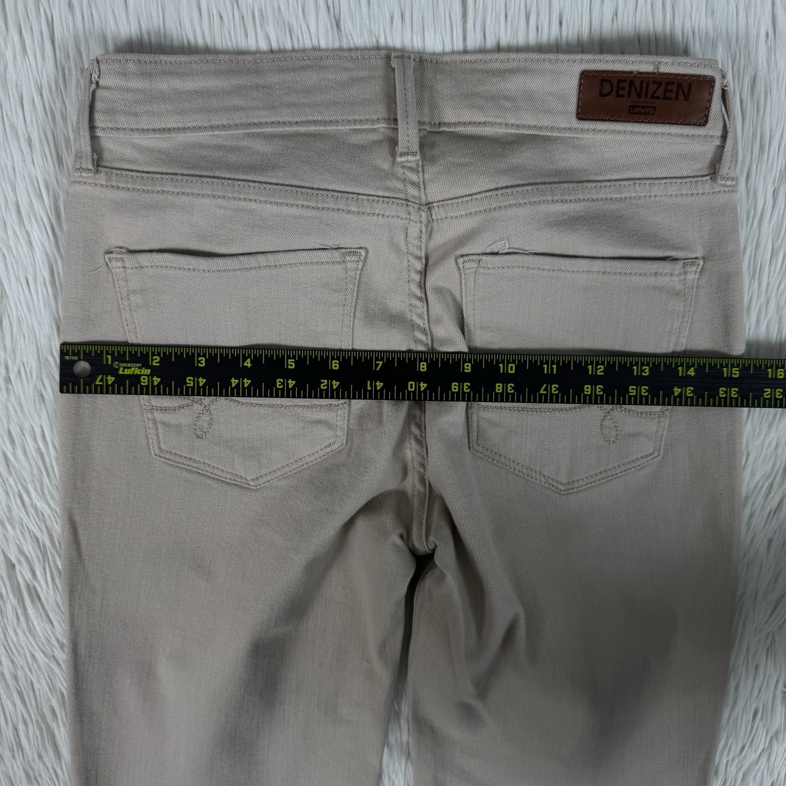 Denizen From Levi's Tan Mid-Rise Cuffed Capri Denim Jeans Women's Size 2