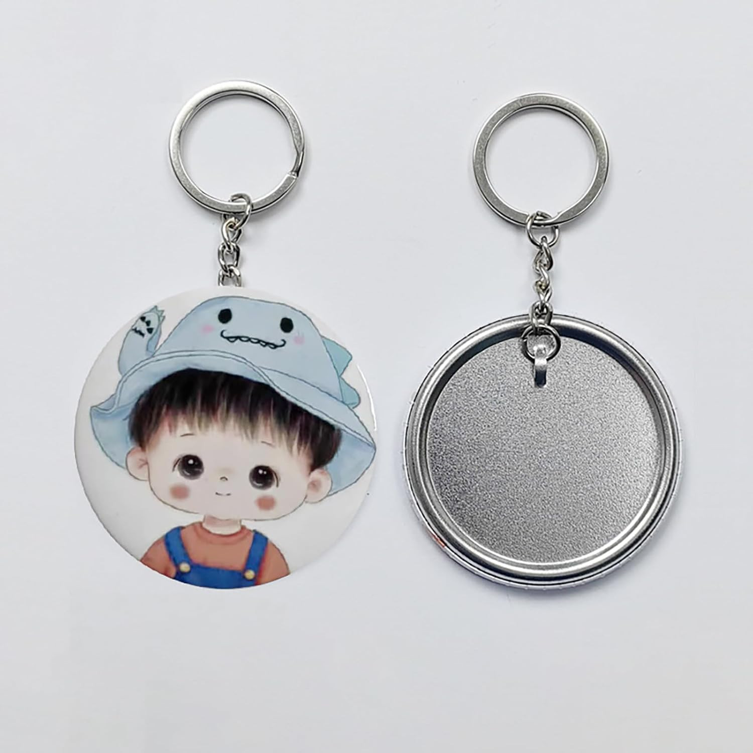 200 PCS 58Mm/2.25 Inch Button Maker Keychains Supplies, Metal Badge Sets with Me