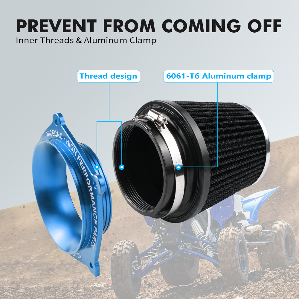 For YAMAHA YFZ450R Air Filter Intake With Holder Adapter Kit #5TG-14451-01-00