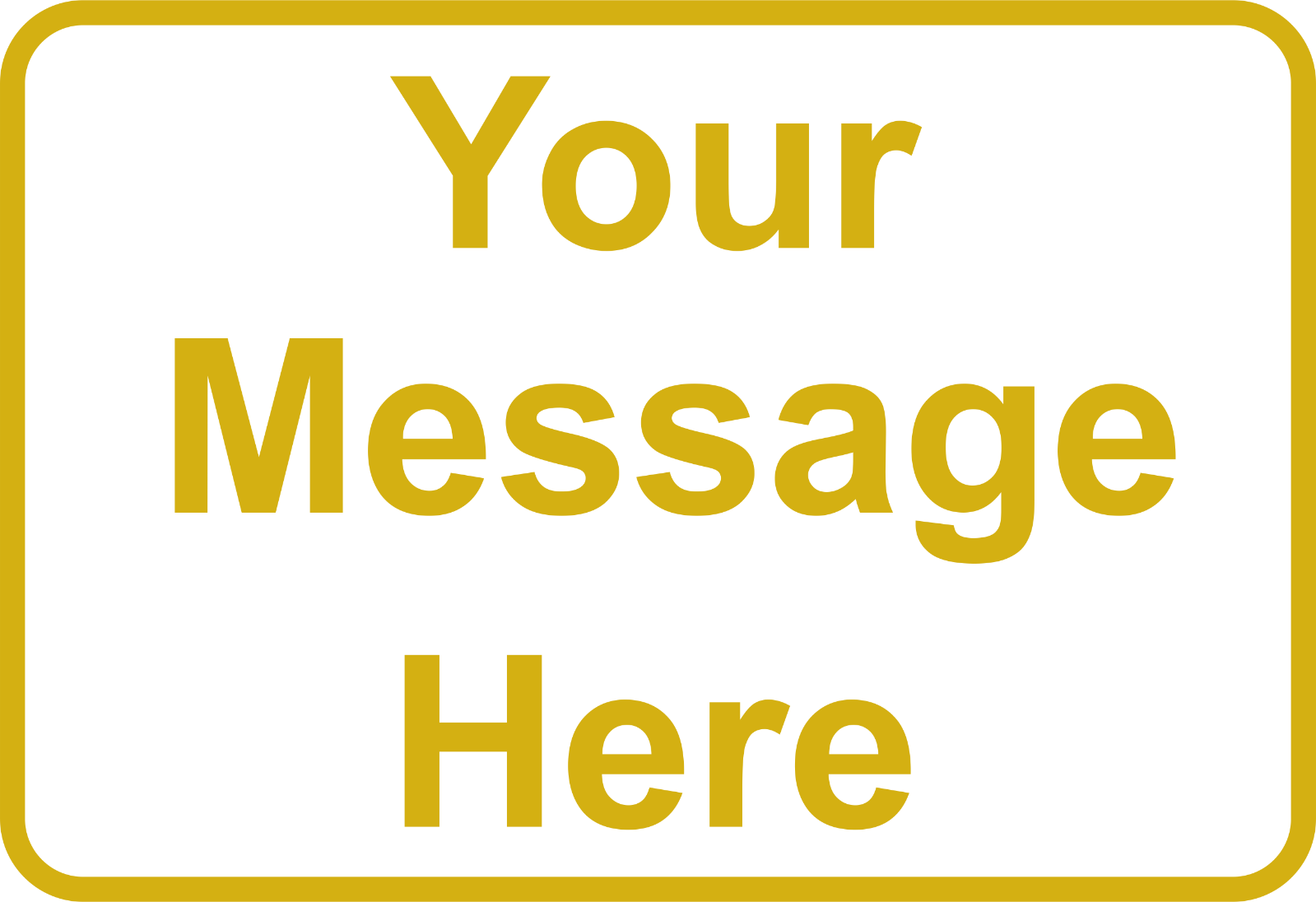 New Personalized Aluminum Metal Sign Customized With Custom Text 8" x 12" Size