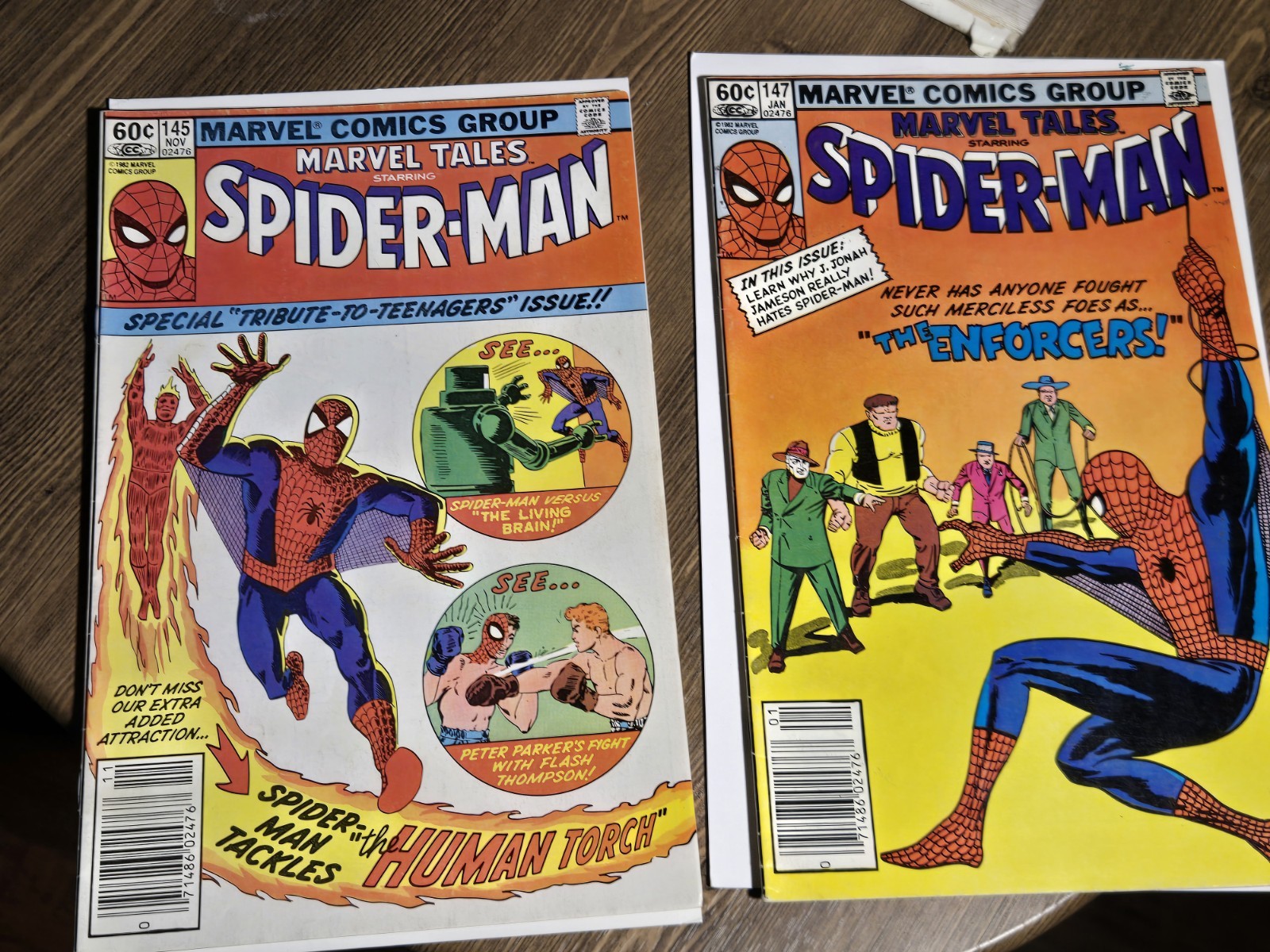 Vintage lot of Marvel Tales featuring Spider-Man, stretching from 1968 to 1985.