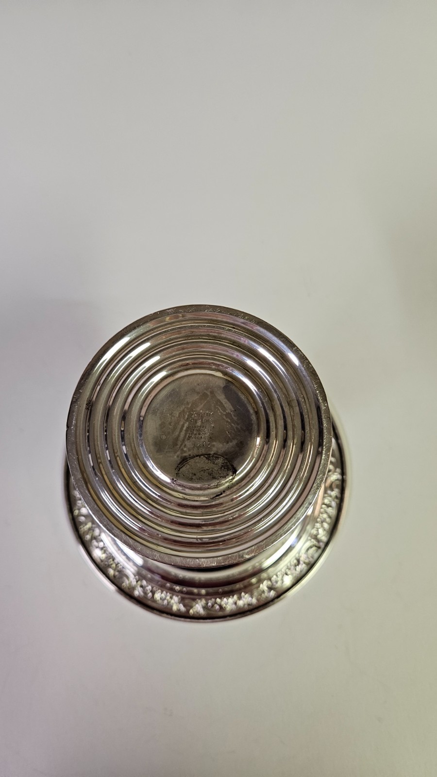 Vintage Gorham Sterling Silver Rose Scroll 1240 Pedestal Compote Candy Dish