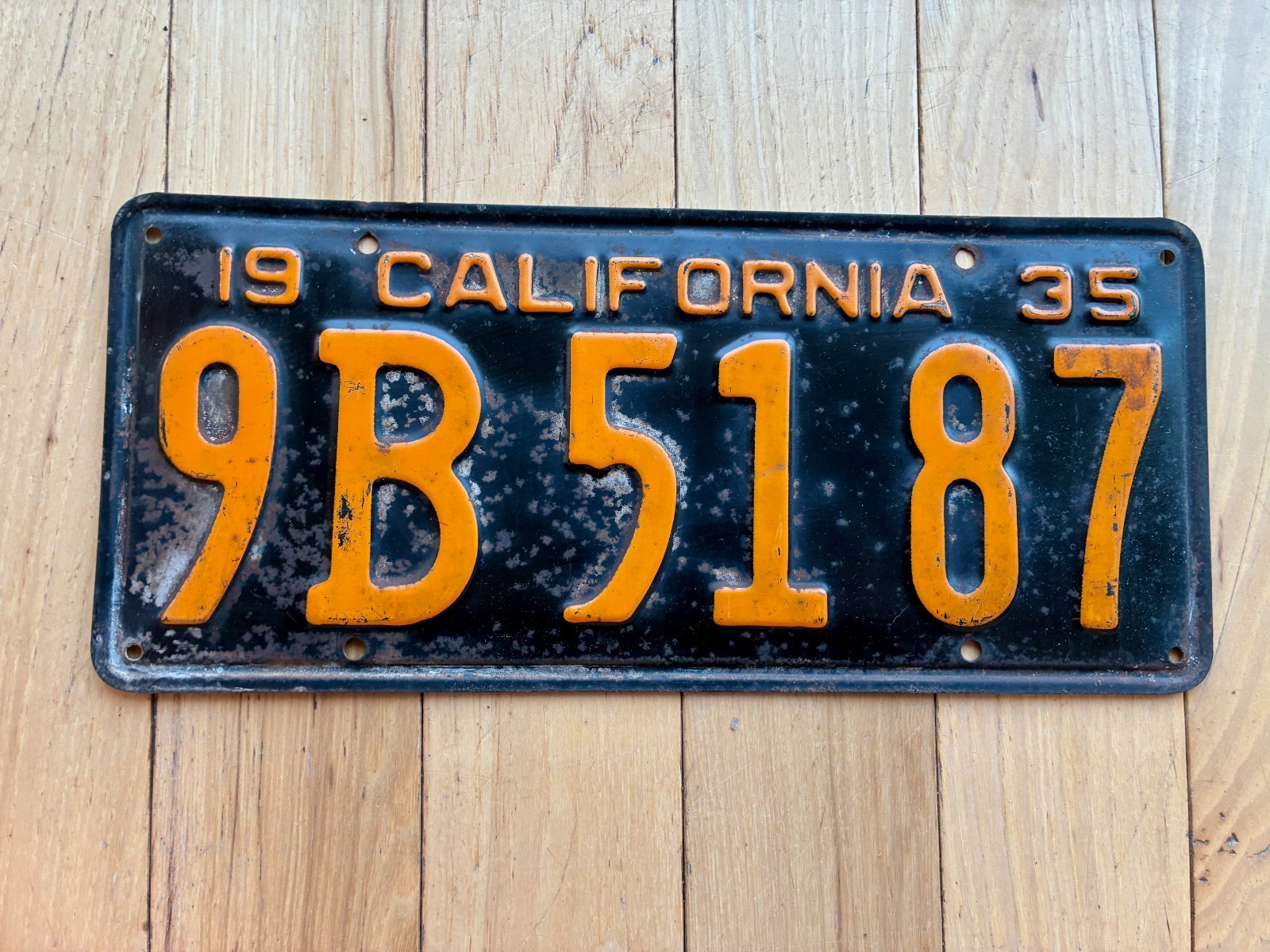 1935 California License Plate