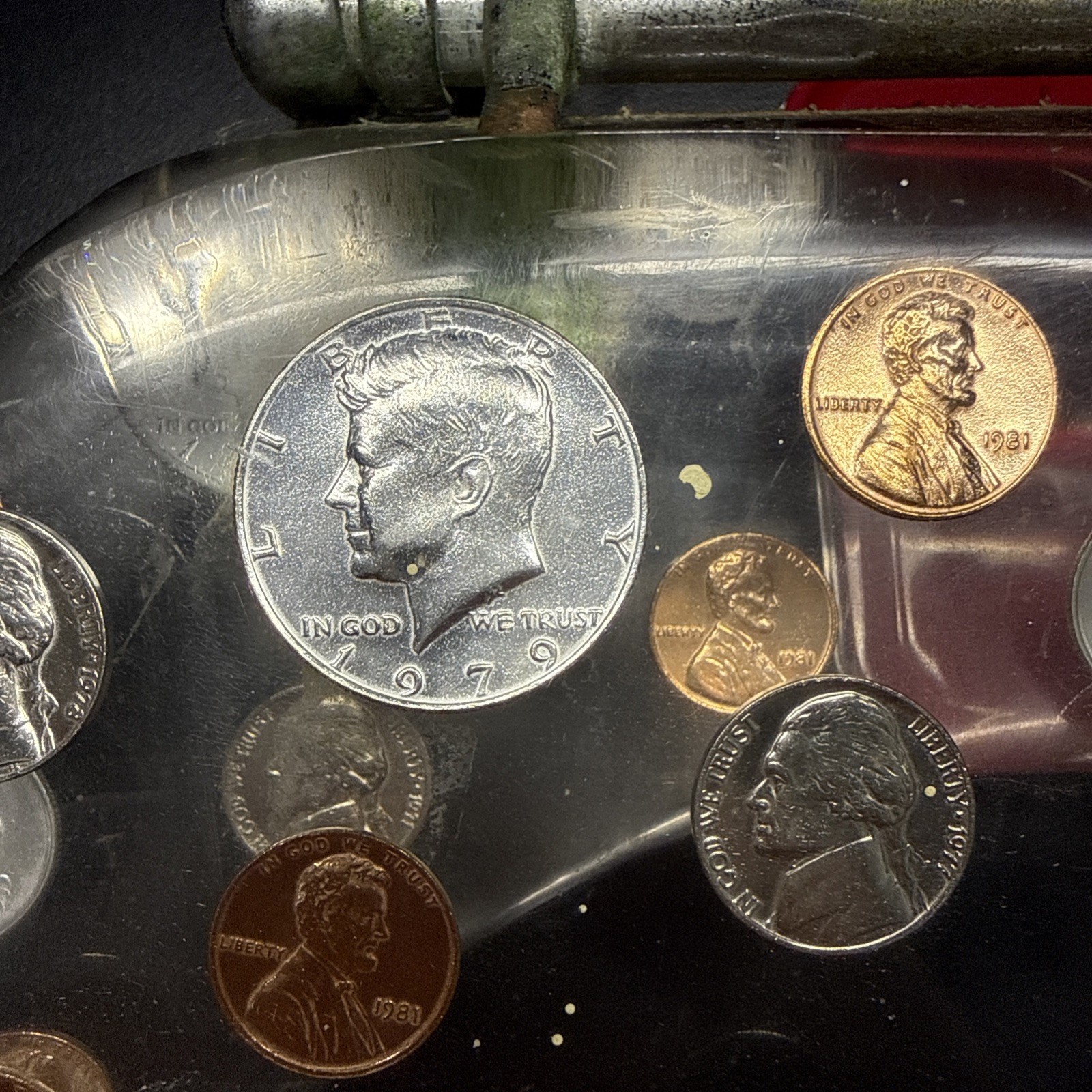 Lucite Las Vegas Toilet Seat Watch Gears U.S. Coins 1965-1981 Time Is Money