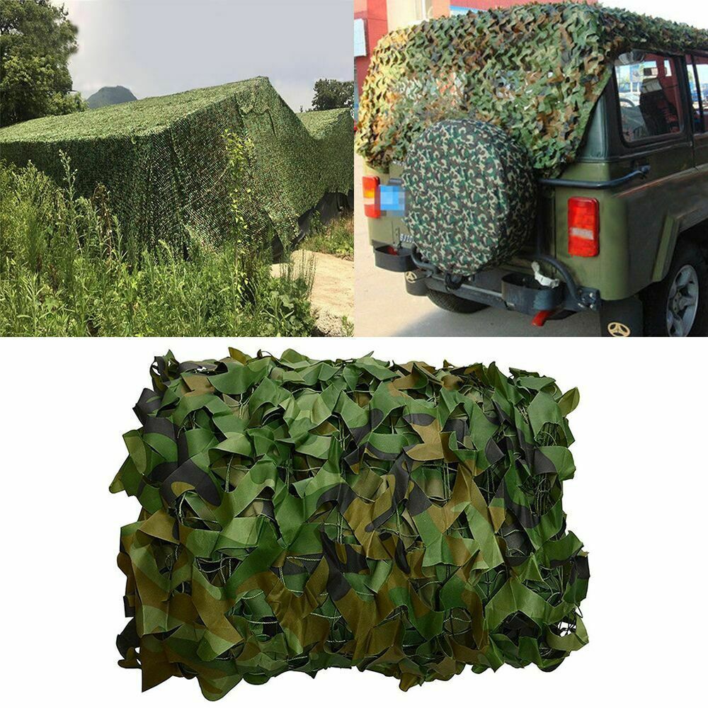 Woodland Camo Netting Military Camouflage Cover for Hunting, Camping, Hideout
