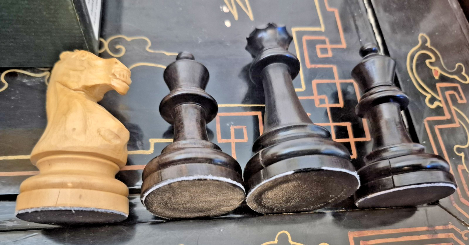 Drueke Luxury Box Wood Ebony Staunton Chess Set 4" King Players Choice? Weighted