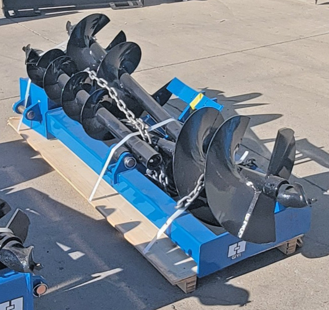 GIYI Heavy Duty Skid Steer Auger Drive with 3 Bits New