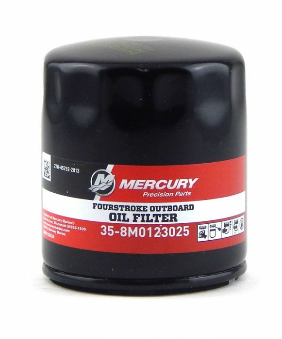 Mercury Marine New OEM 175 to 300 HP V6 & V8 Outboard Oil Filter, 35-8M0123025