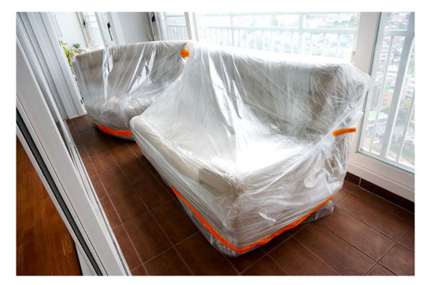 Pre taped Masking Paper - Car Painters Plastic Orange Automotive Paint Tape Film