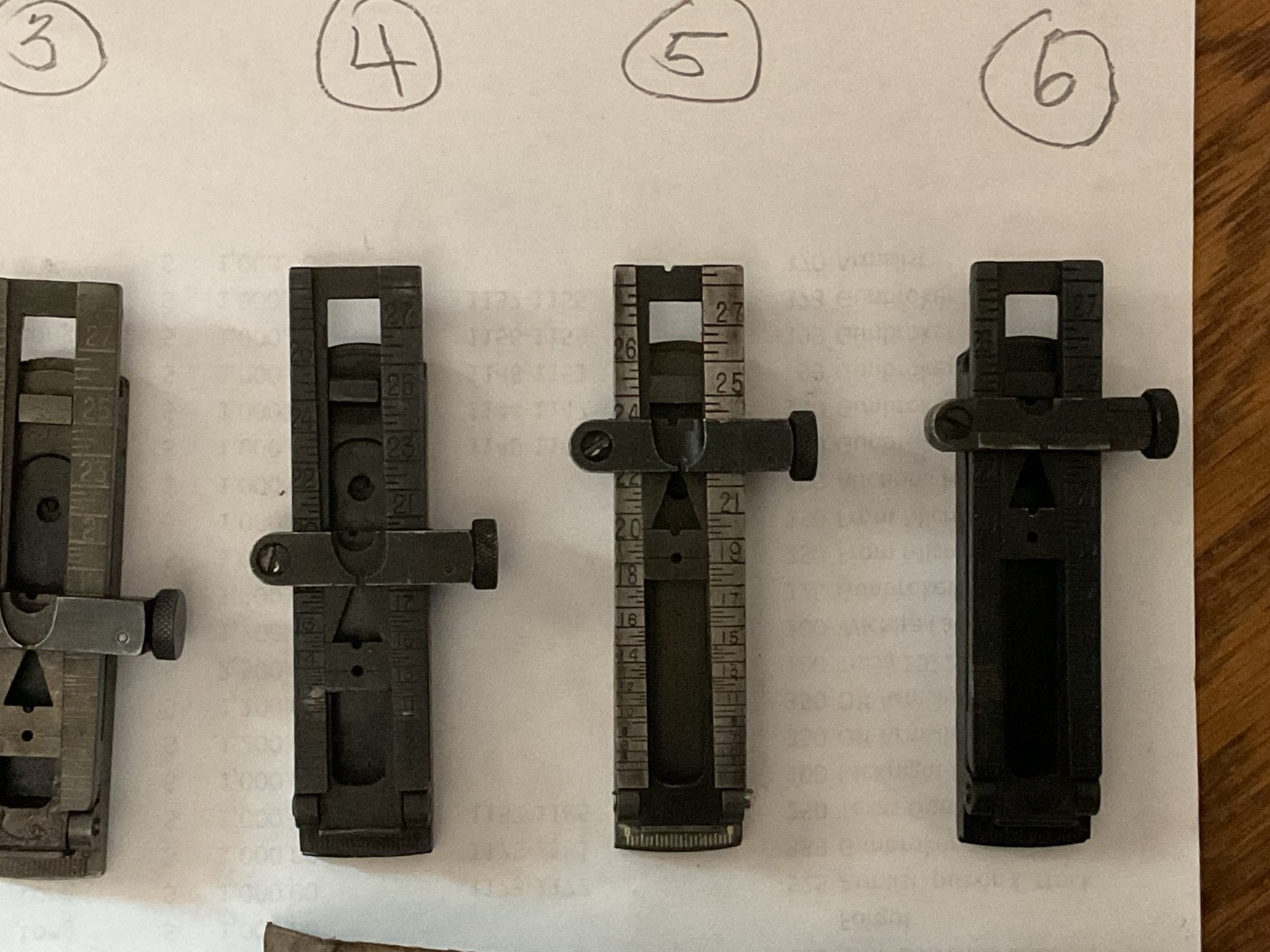 Springfield 1903 rear sight with NOS windage knob. One set only.